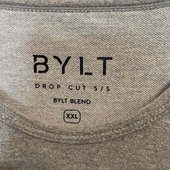 BYLT Drop Cut Short Sleeve Pocket Crewneck T- Shirt Men’s XXL Gray BYLT Blend - Picture 3 of 6
